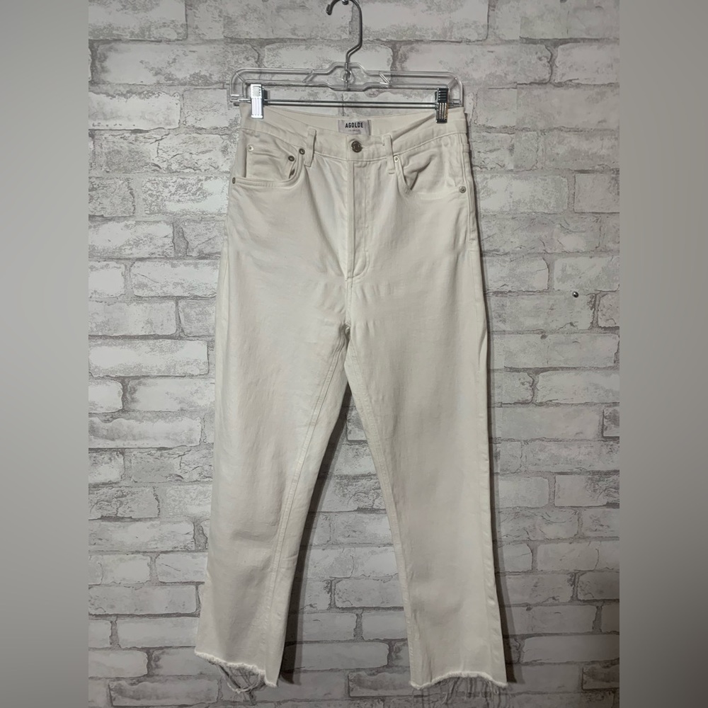 Agolde Straight Leg Raw Hem